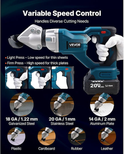 Vevor Battery Powered Shear 20V 1x4Ah