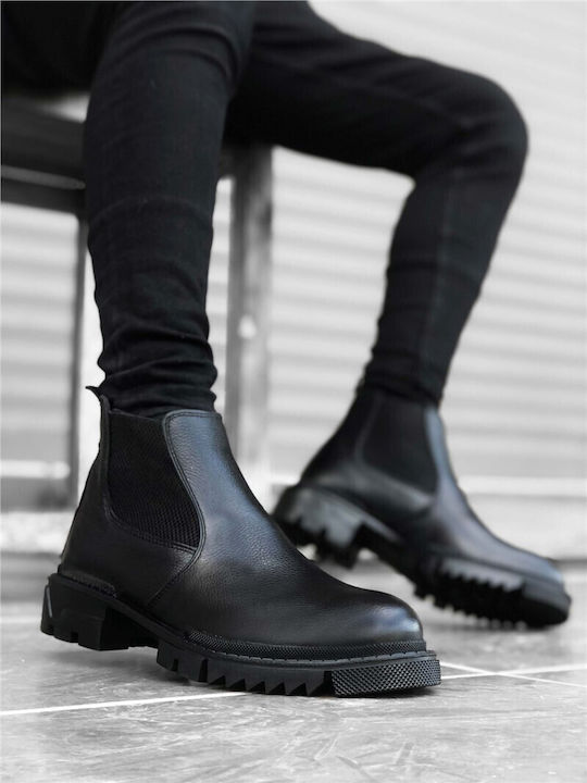 Leather Black Men's Boots