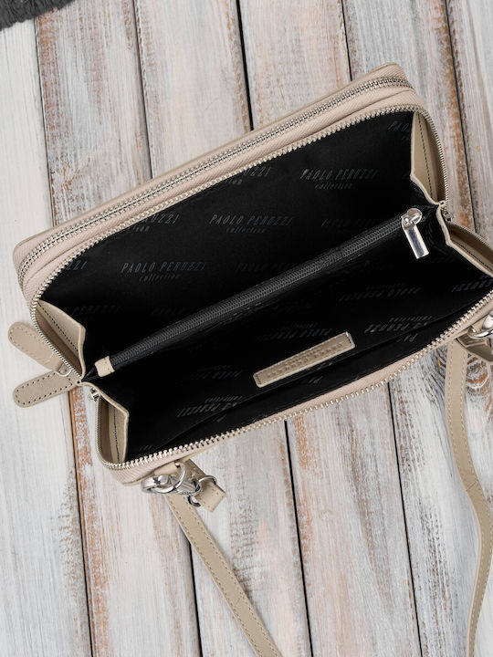 Leather Women's Bag Shoulder Beige