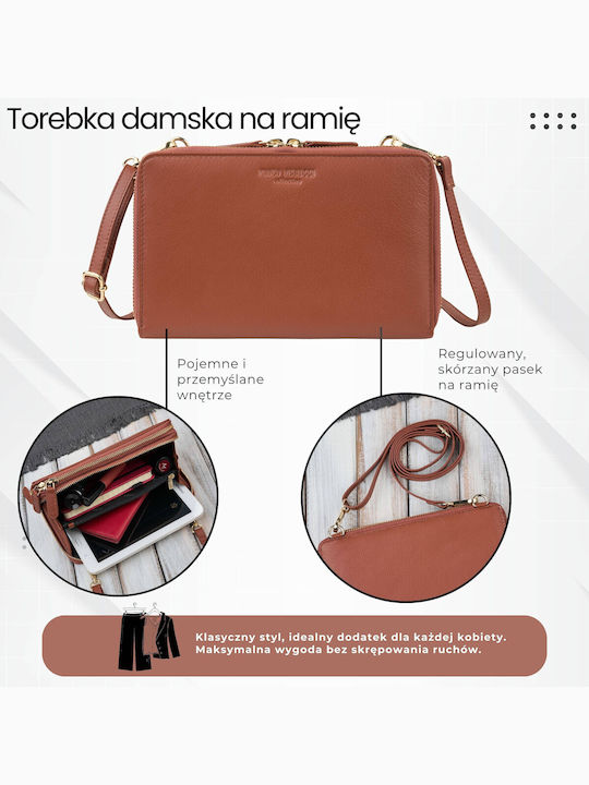 De piele Geantă de damă De umăr Aurie