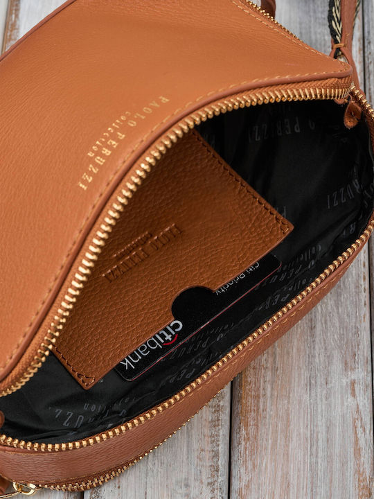 Leder Damentasche Schultertasche Gold