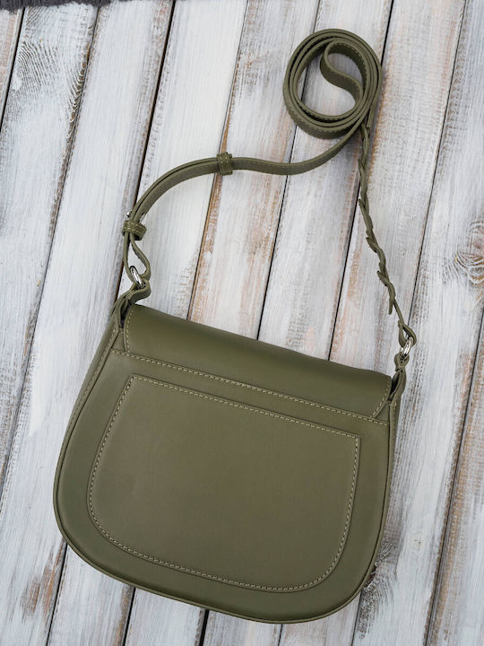 Leder Damentasche Schultertasche Grün