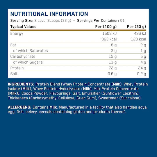 Applied Nutrition Critical Whey Whey Protein Gluten Free with White Chocolate Hazelnut Flavor 2kg