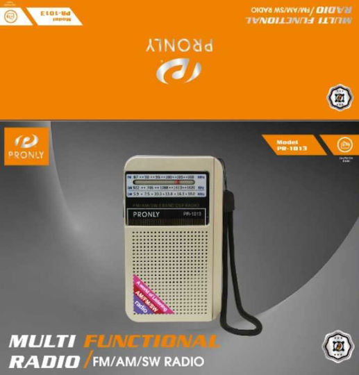 PR-1013 Mini Radio Rechargeable with USB Black