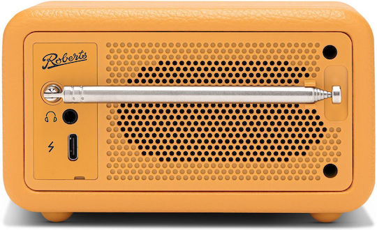 Roberts Revival Petite 2 Φορητό Ραδιόφωνο Επαναφορτιζόμενο DAB+ με Bluetooth Sunshine Yellow