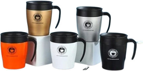 Factory Glass Thermos Stainless Steel 330ml White with Mouthpiece