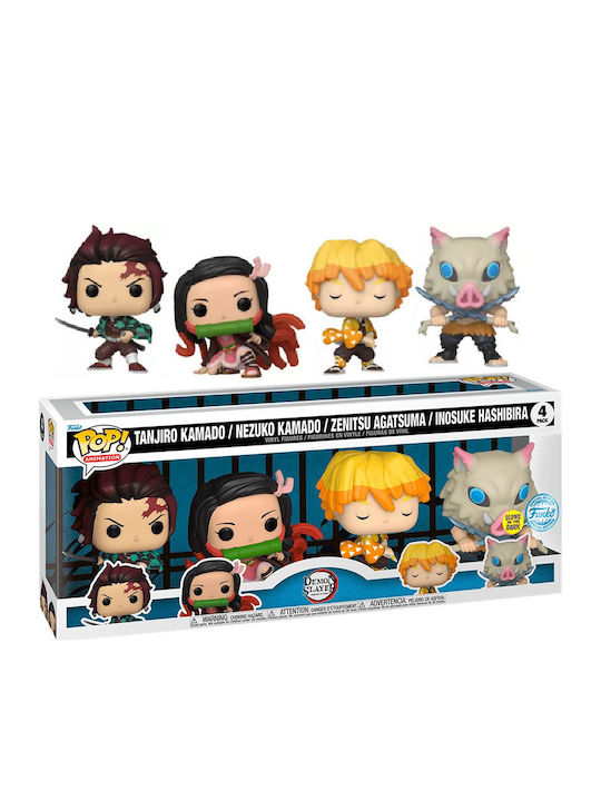 Funko Pop! Animation: Zenitsu Agatsuma / Tanjiro Kamado / Nezuko Kamado / Inosuke Hashibira Glows in the Dark Special Edition