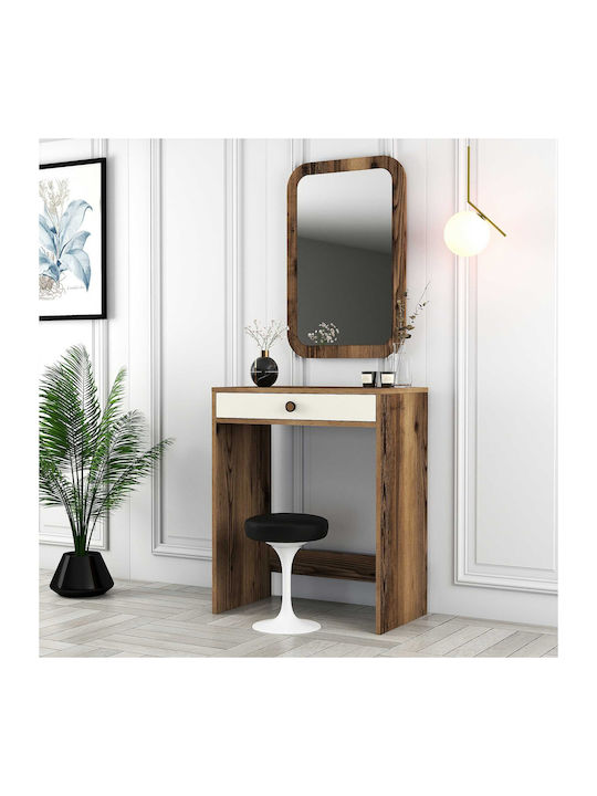 SteweHome Schminktisch mit Spiegel Karydia Crem 70x84x71cm