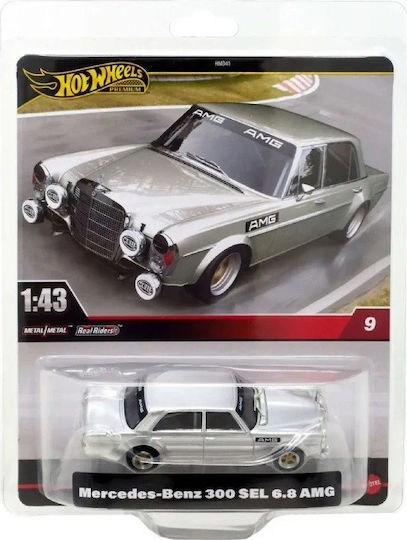 Hot Wheels Premium Real Riders Car Mercedes-Benz 300 SEL 6.8 AMG Scale 1:43rd 1:43 For 3+ Years