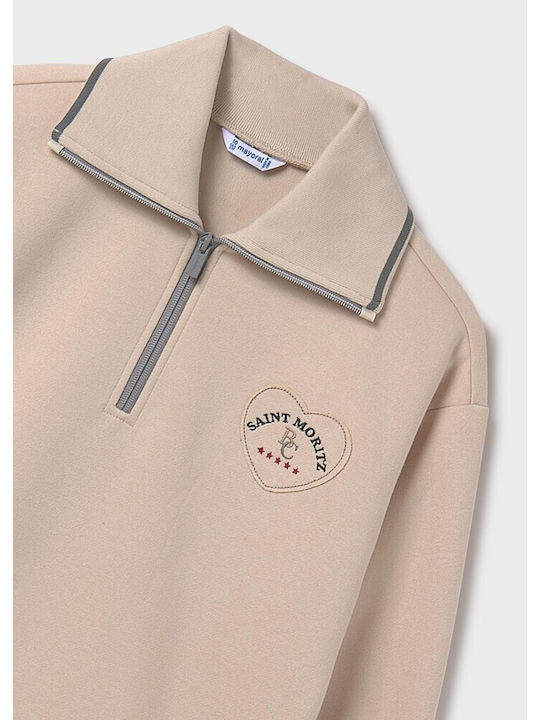 Kinderkleid Mädchenkleider Langärmelig Beige