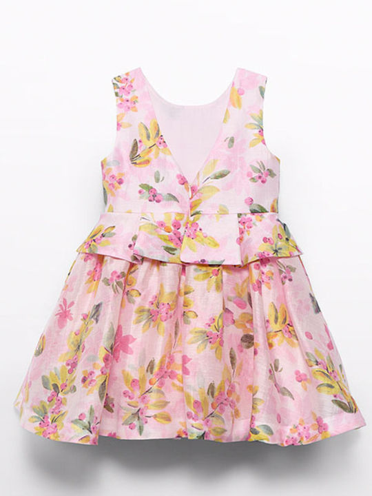 Children's Dress Sleeveless Linen Embrime