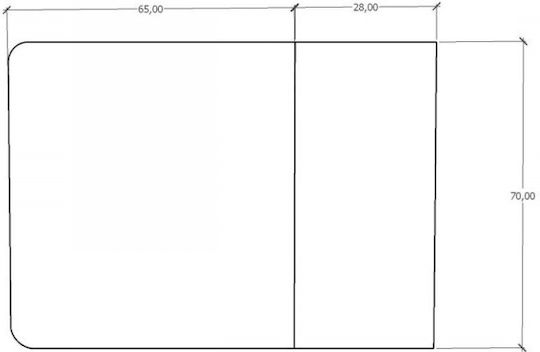 Extendable Kitchen Table Royal Marble 75x90x70cm