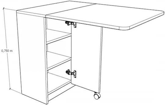 Extendable Kitchen Table Royal Marble 75x90x70cm