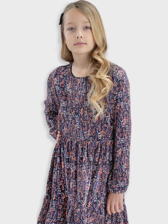 Girls Dress Long Sleeve Floral Set with Accessories Multicolour