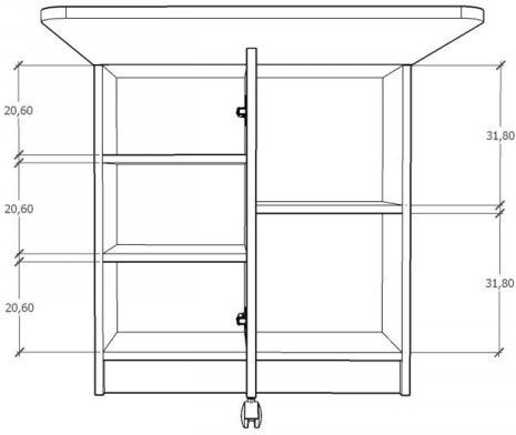 Extendable Kitchen Table Royal Marble 75x90x70cm