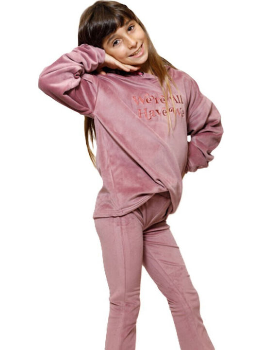 Set pentru copii cu colanți Iarnă 2buc Pink