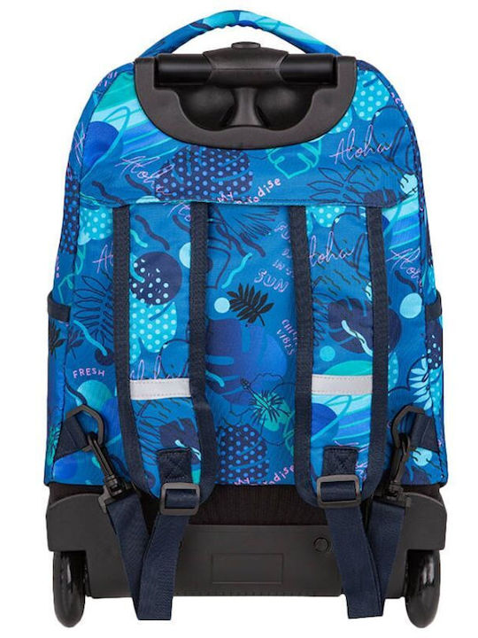 Coolpack Jack Stitch ученическа раница на колела с две основни отделения, твърдо дъно, телескопична дръжка, водоустойчив материал, полиестер, синя