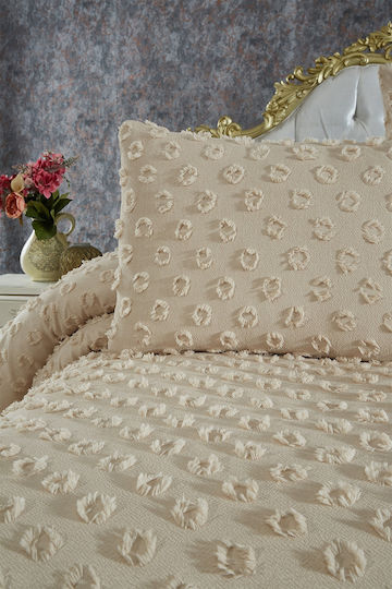 Σετ Κουβέρτας 3 Τεμαχίων Konik – Μπεζ 235x250cm