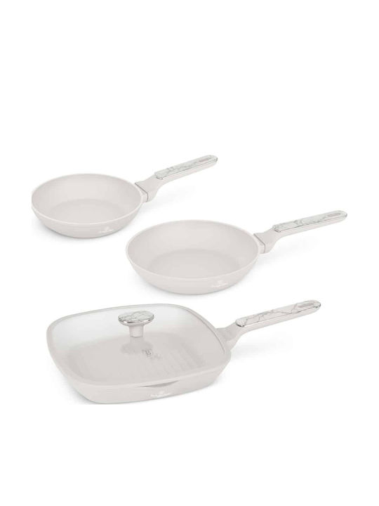 Berlinger Haus Sahara Marble Pfannen-Set aus Aluminium mit Antihaftbeschichtung 3-teilig