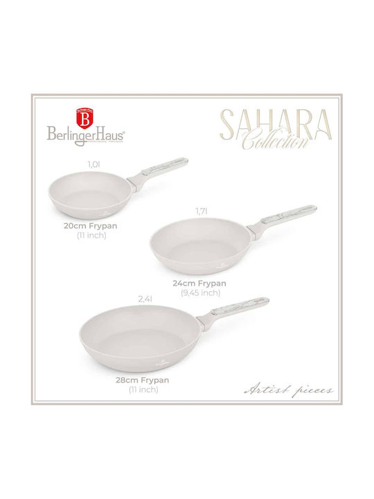 Berlinger Haus Sahara Marble Set De Tigăi Din Aluminiu Cu Acoperire Antiaderentă 3 Piese