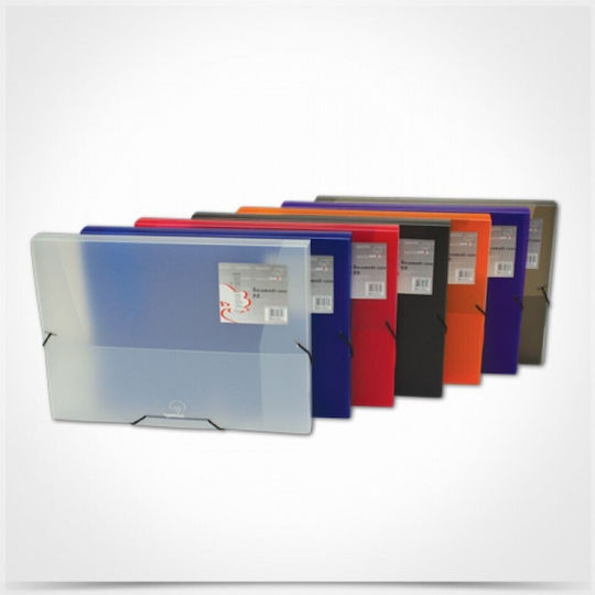 Typotrust Plastic File Box with Rubber Band 35x3x25cm (Μiscellaneous colours)