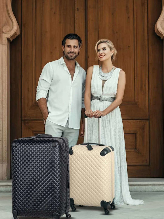 Greenwich Polo Club Μεγάλη Βαλίτσα Ταξιδίου Σκληρή Ivory με 4 Ρόδες Ύψους 75εκ.