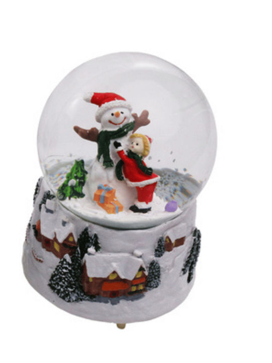 Weihnachtliche Schneekugel Beleuchtet mit dem Weihnachtsmann Batterie 1Stück