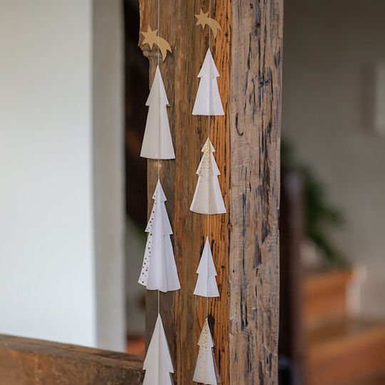 Raeder Weihnachtliche Girlande Papier Weiß 60cm 1Stück