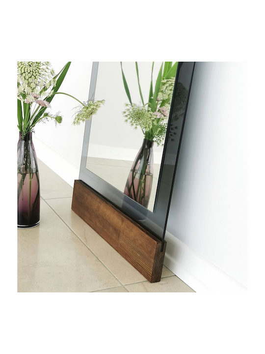 SteweHome Oglindă De Podea Cu Cadru Din Lemn Maro 140x40cm