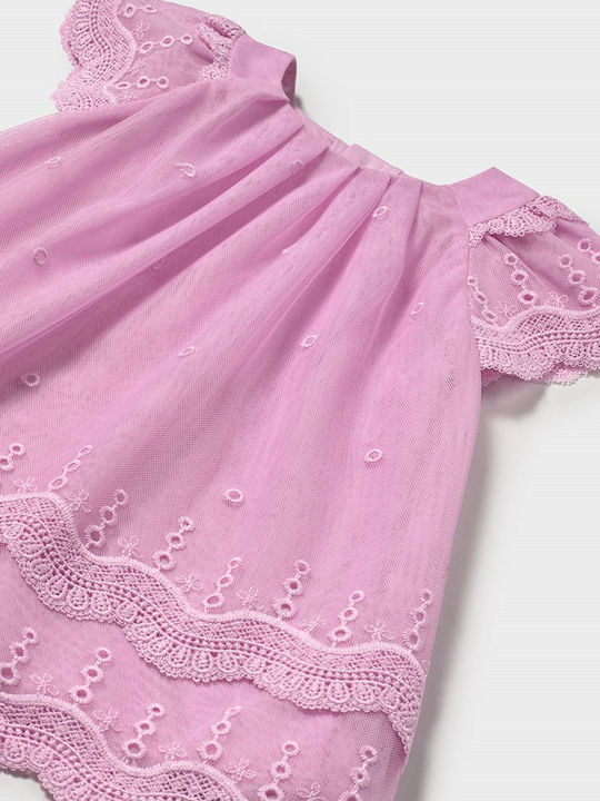 Kinderkleid Ärmellos Tüll Purple