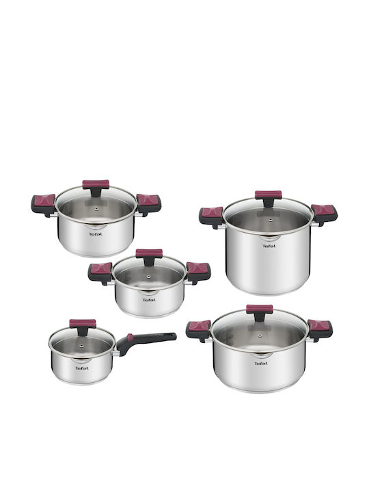 Tefal Cookandclip Σετ Κατσαρόλες 5τμχ