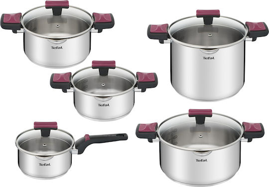 Tefal Cookandclip Pots Set 5 Pieces
