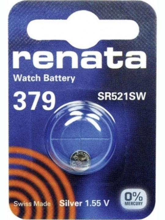 Renata 379/SR521SW Silver Oxide Watch Battery SR63 1.55V 1pcs