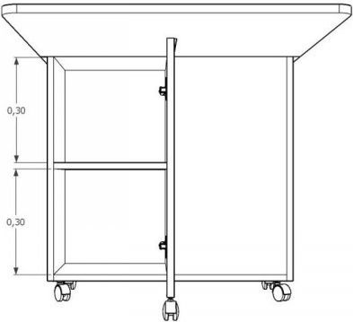 Extendable Kitchen Table with Wheels White 155x70x75 cm