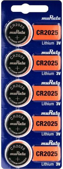 Murata Μπαταρία Λιθίου Ρολογιών CR2025 3V 1τμχ