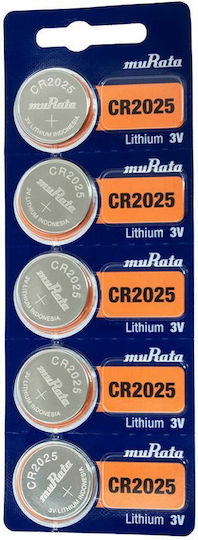 Murata Μπαταρία Λιθίου Ρολογιών CR2025 3V 1τμχ