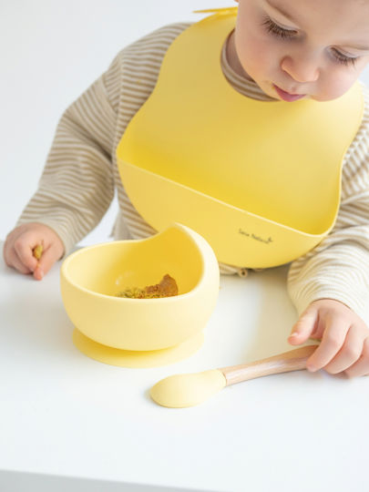 Saro Feeding Set made of Silicone Blue 2pcs for 4+ months
