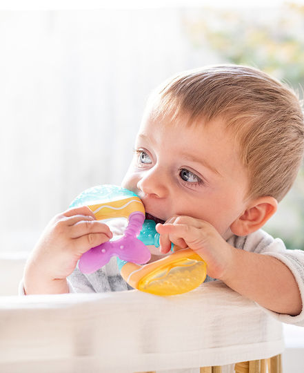 Saro Little Fish Μασητικός Κρίκος Οδοντοφυΐας από Σιλικόνη για 0 m+ 2τμχ