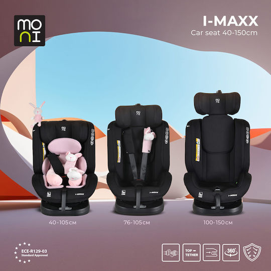 Moni I-maxx Καθισματάκι Αυτοκινήτου i-Size με Isofix Baby Pink