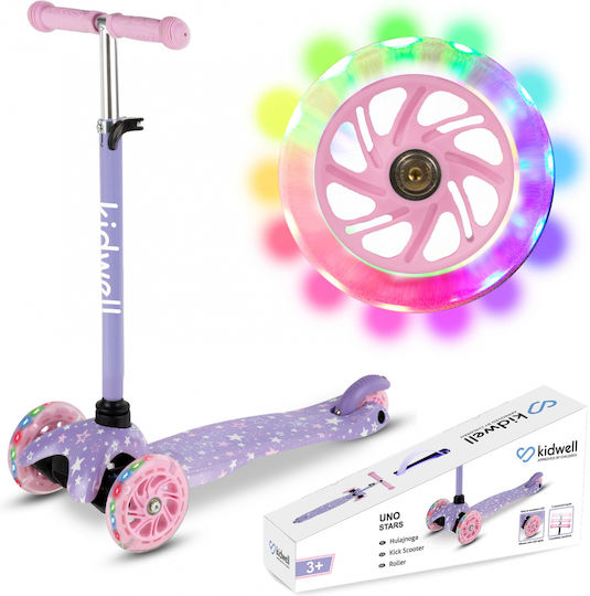 Kidwell Scuter Copii Pliabil 3 Roți Cu Iluminare LED Pentru 3+ Ani Lila