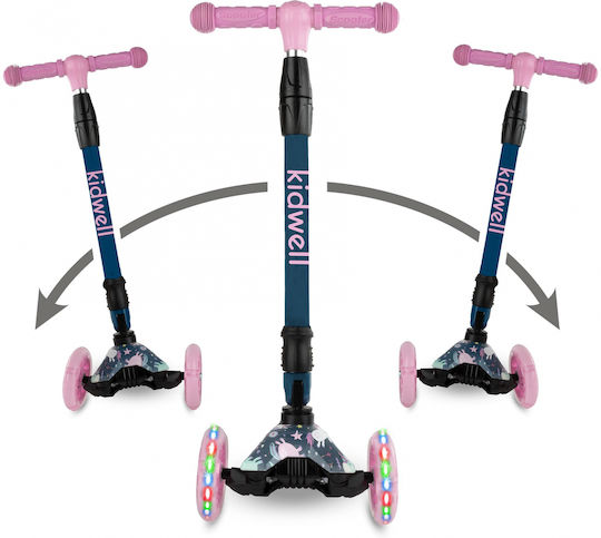 Kidwell Kinderroller Klappbar 3-Rad Für 3+ Jahre Rosa