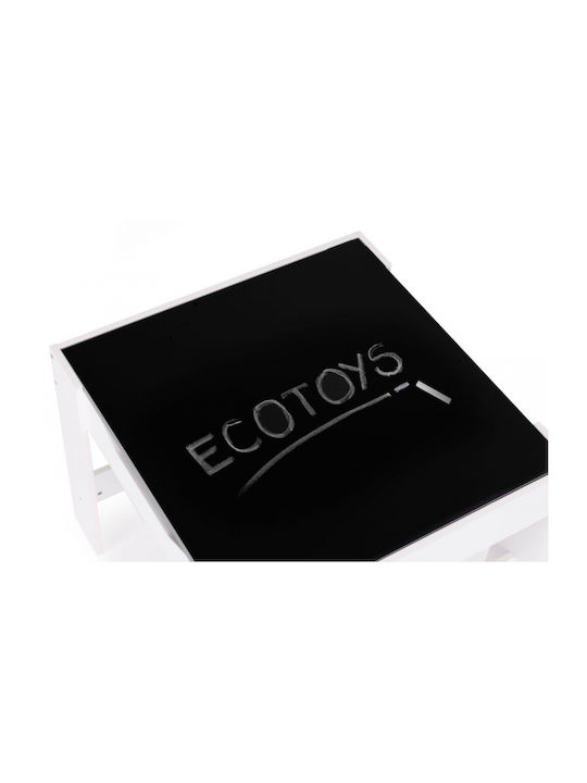 Σετ Παιδικό Τραπέζι με Καρέκλες Λευκό Ecotoys