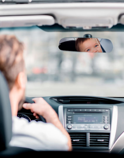 Saro Oglindă Auto Pentru Copii Neagră 360°