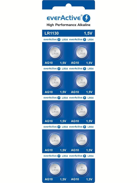 everActive AG10/LR1130 Алкален Батерия За часовници LR54 1.55V 1бр