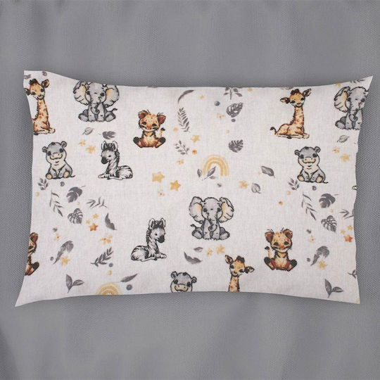 Dimcol Детска калъфка за възглавница от 100% памук White-grey 45x35см.