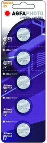 AgfaPhoto Batterie Lithium für Uhren CR2016 3V 1Stück