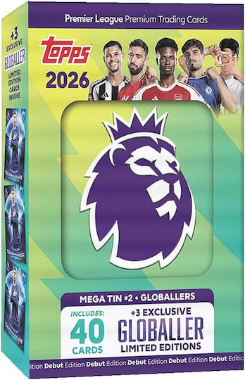 Topps Premier League 2026 Debut Edition Trading Cards Mega Tin