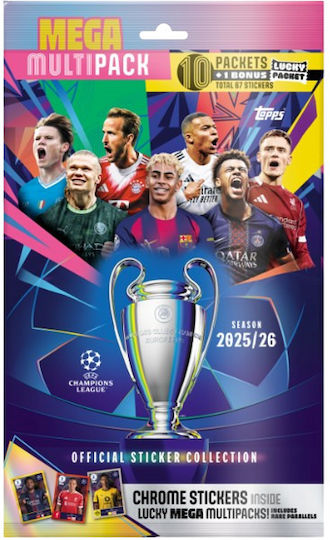 Topps Champions League Stickers 2025/26 Mega Booster Pack