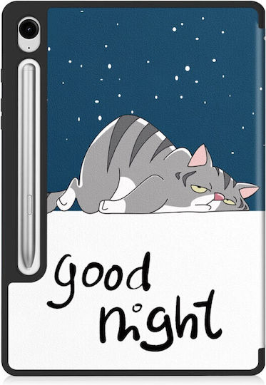 Husă Samsung Galaxy Tab S10 FE Plus 13.1" Suport S Pen Piele Eco Smart Cover Good Night