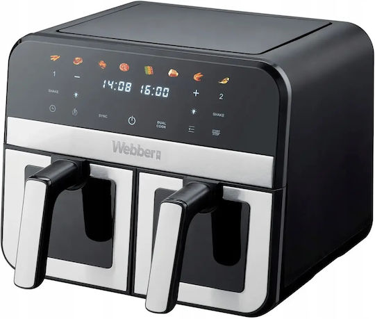 Webber Air Fryer με Διπλό Αποσπώμενο Κάδο 9lt